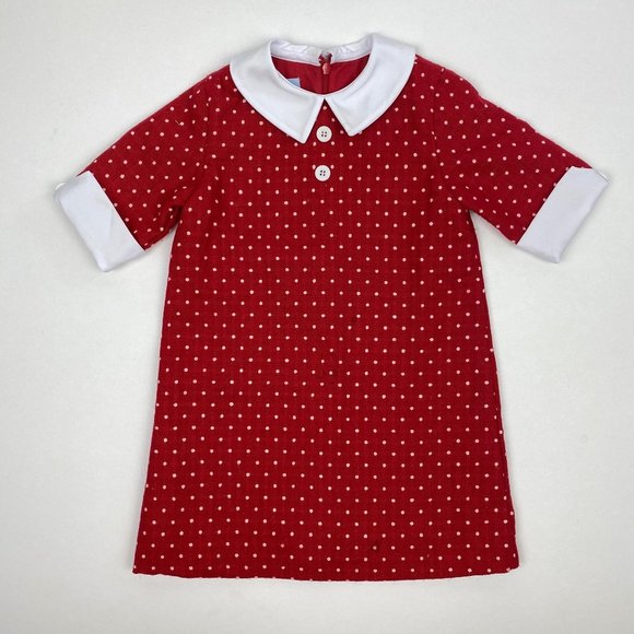bella bliss Other - Bella Bliss Red White Polka Dot Collared Dress 3T